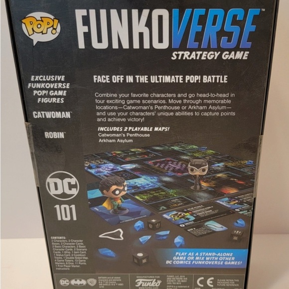 Funko PoP FunkoVersus Strategy Game with Catwoman and Robin - Picture 2 of 2